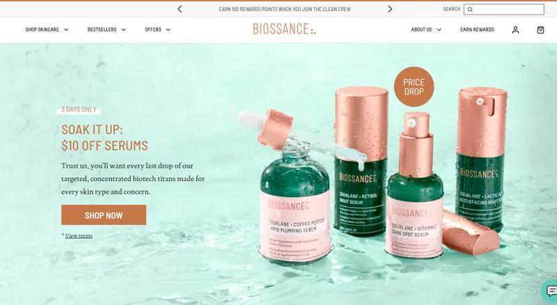Biossance Store Design and Development