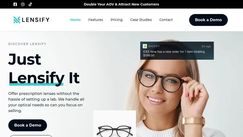 Prescription Lens Integration Website for Lensify