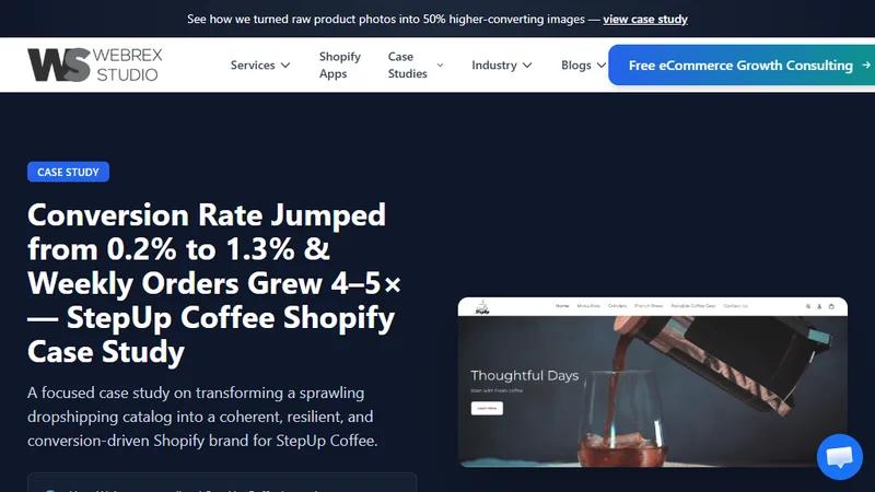 360° eCommerce Brand Optimization on Shopify for StepUp Coffee