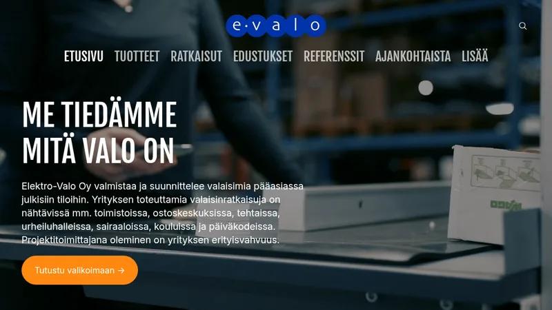 Elektro-Valo Oy - Verkkopalvelu PIM-integraatiolla