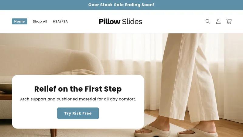 Shopify Store Design for Pillow slides product