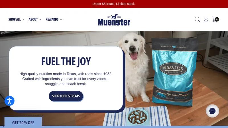 Muenster Pet | Website Redesign | Shopify 2.0