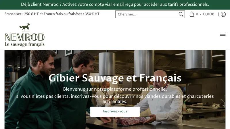 Portail de commande B2B pour Nemrod, distributeur de viandes