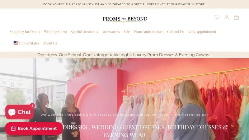 UK Prom Dresses & Evening Wear | Proms & Beyond Hertfordshire Boutique