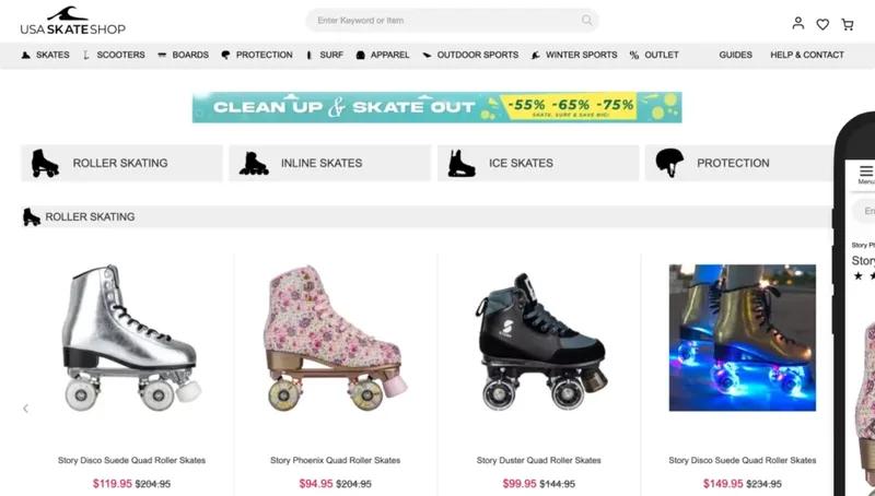 🛹 USA Skate Shop: Speeding Past CWV on the Web