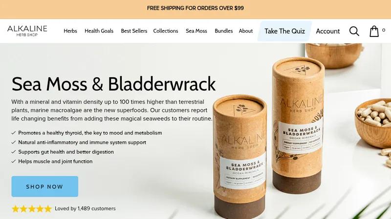 Alkaline Herb Shop – Custom Shopify Store