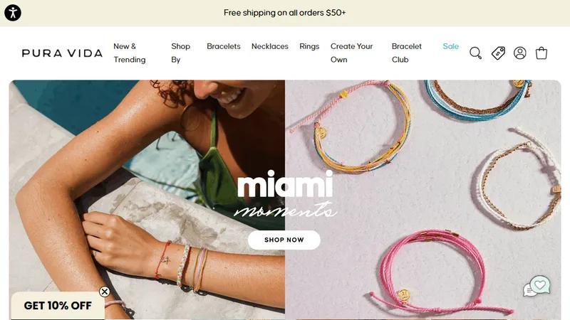 Design and Develop - www.puravidabracelets.com