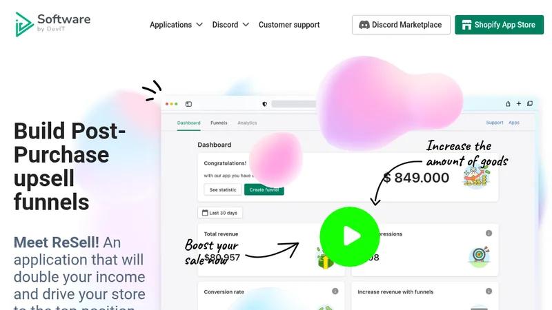 ReSell — Post Purchase Upsell | Shopify App