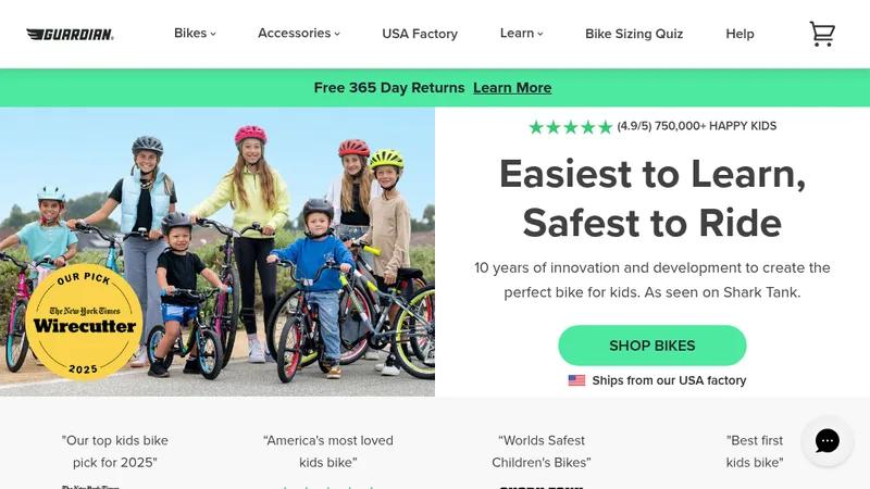 Custom Shopify store development for Guardian Bike