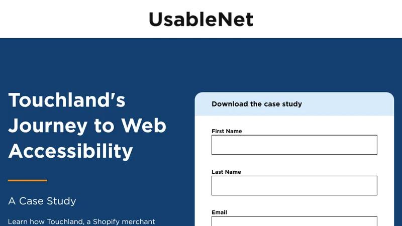 Download the Case Study: Touchland's Journey to Web Accessibility