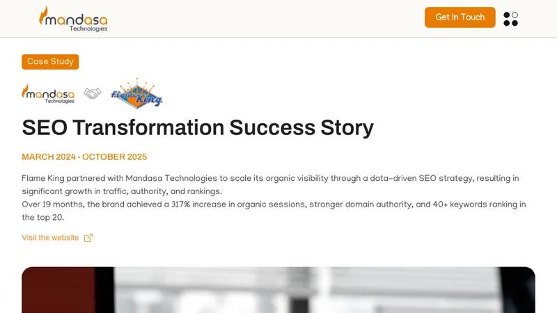 Flame King: SEO Transformation