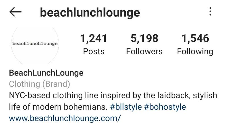 Social Media for BeachLunchLounge