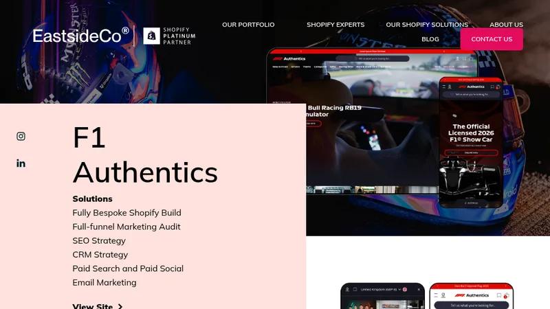F1 Authentics: Bespoke Shopify Plus Build & Marketing