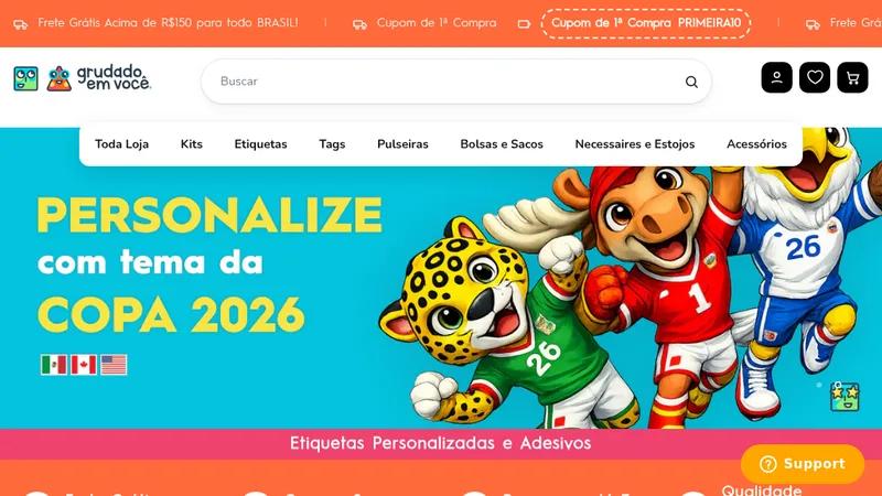Grudado em Você - Maior do Brasil em Itens Personalizados Escolares