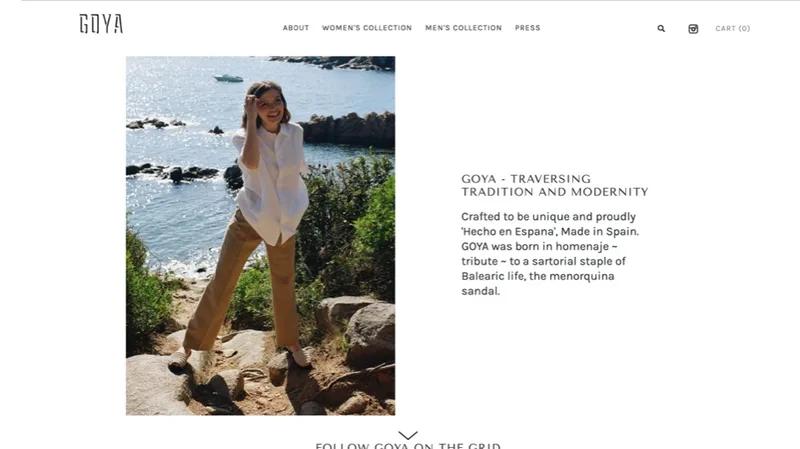 Custom Shopify Theme: The Goya Brand