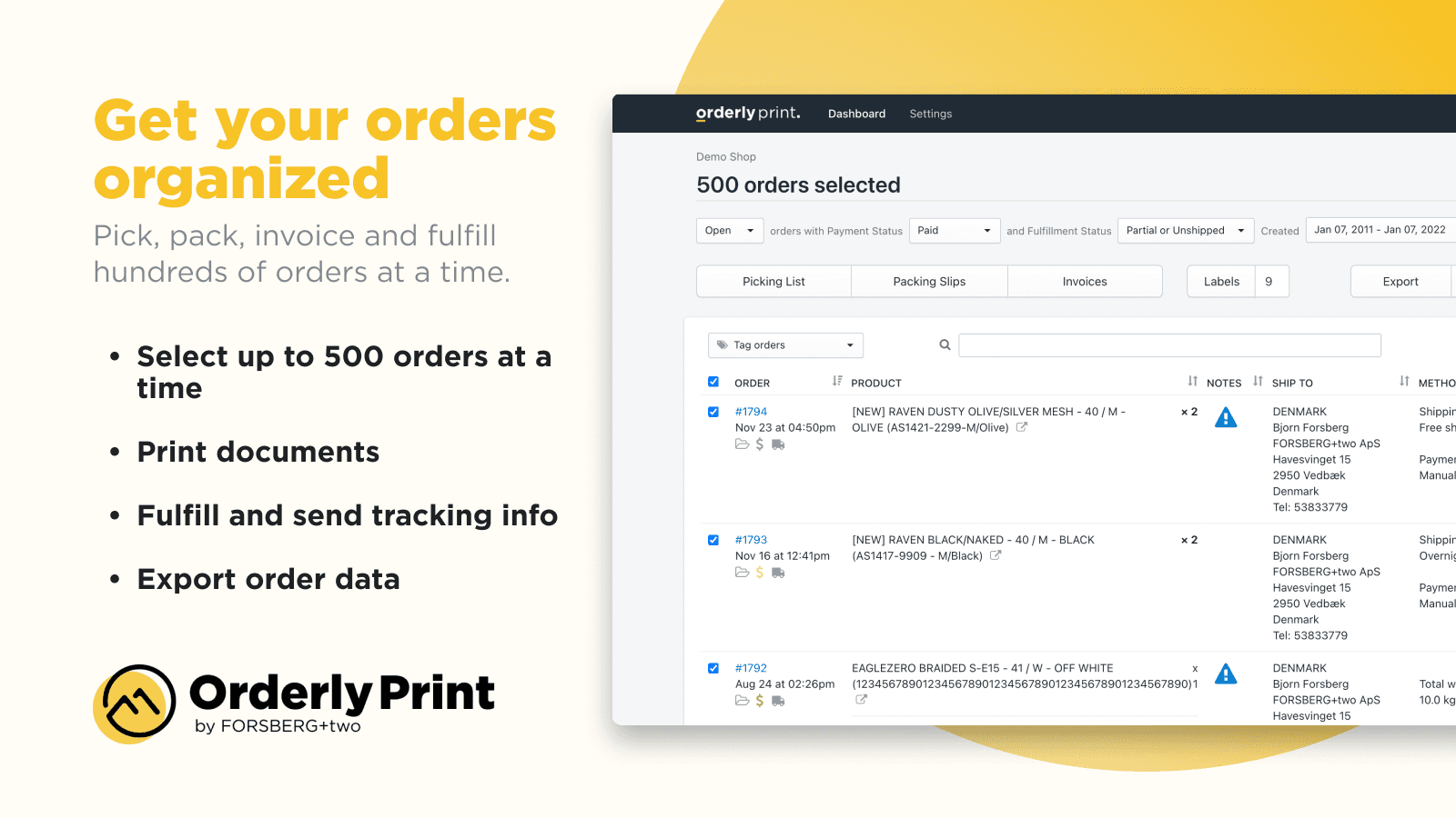 Orderly Print ‑ Bulk Invoices screenshot 2