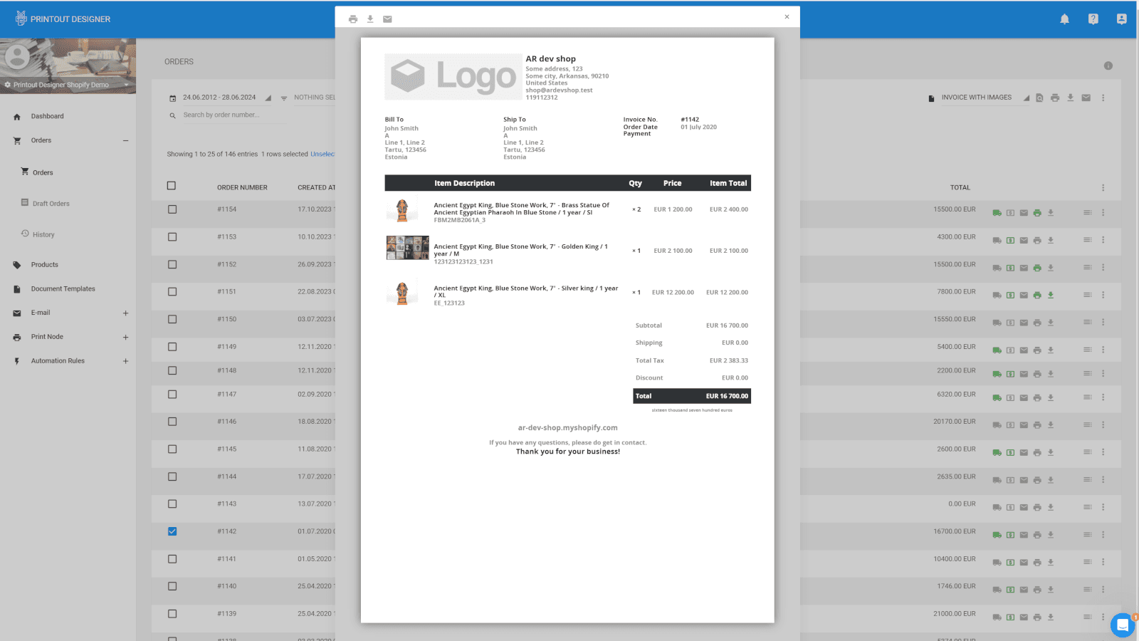 Printout Designer screenshot 1