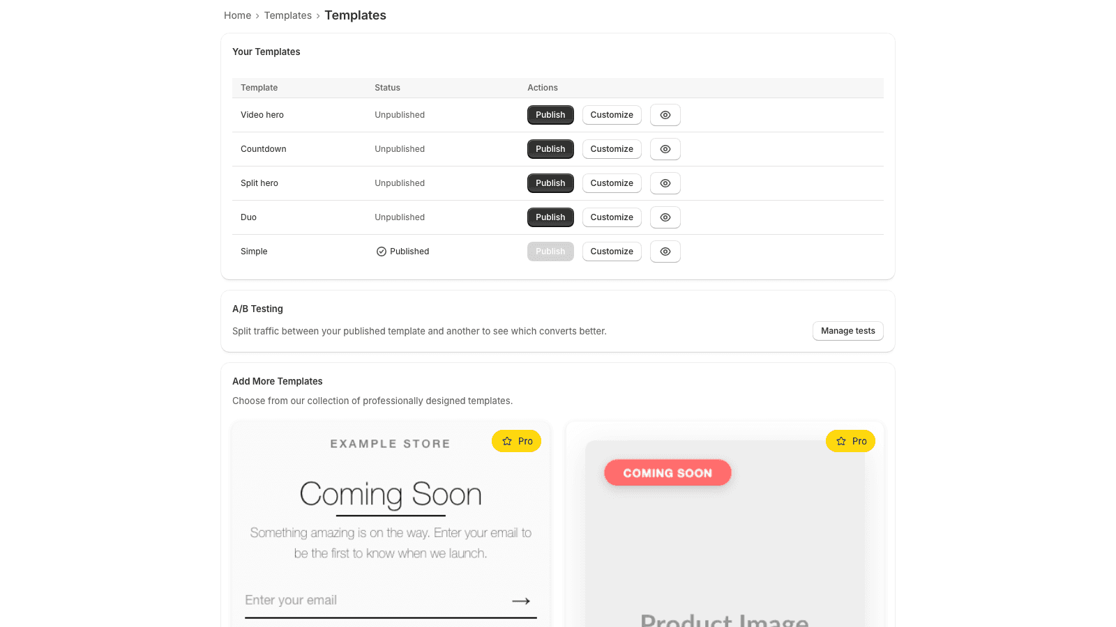 Coming Soon Pre‑Launch Builder screenshot 2