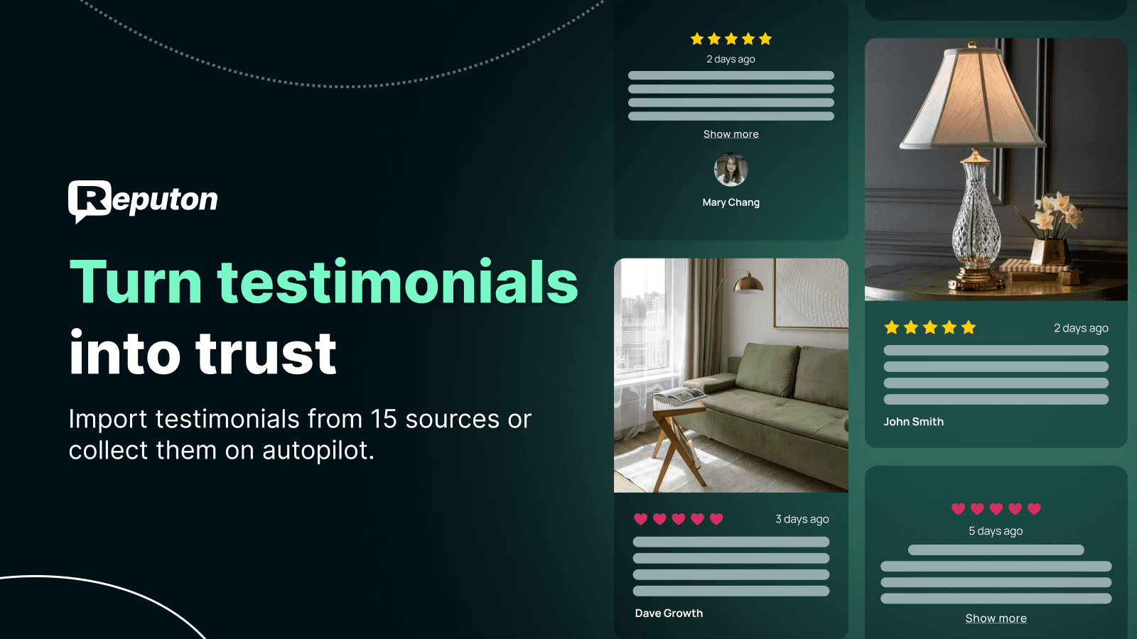 Reputon Testimonials Slider screenshot 1