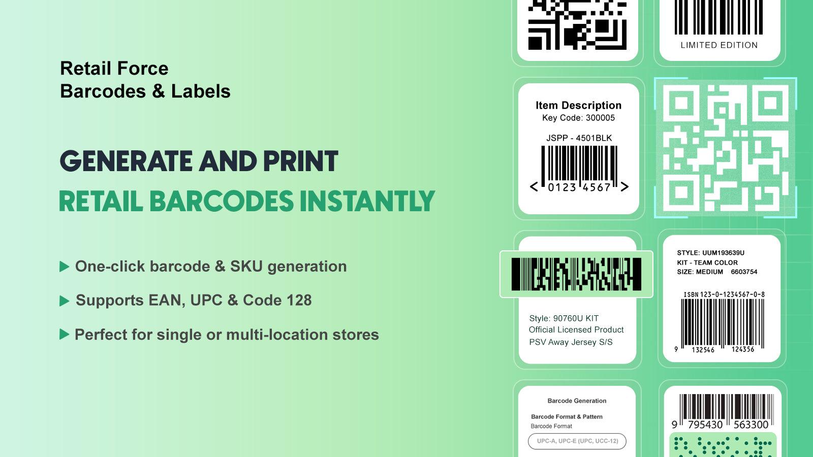 RF: Barcode Generator & Labels screenshot 1