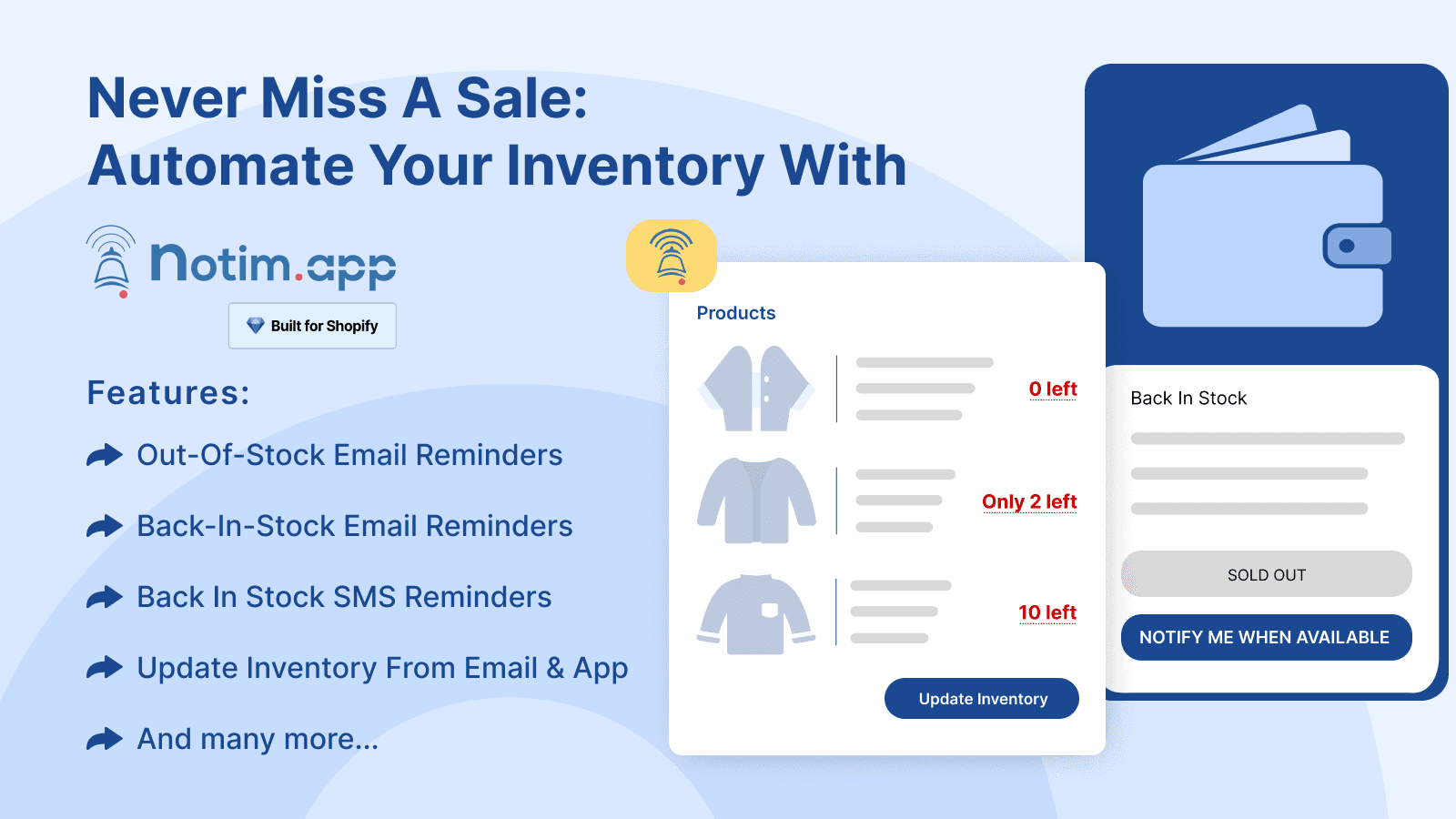 Notim: Back In Stock+Notify Me screenshot 2