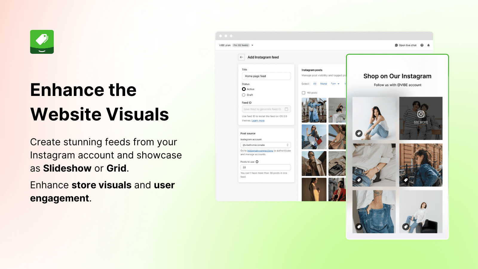 VIBE Shoppable Instagram Feed screenshot 1