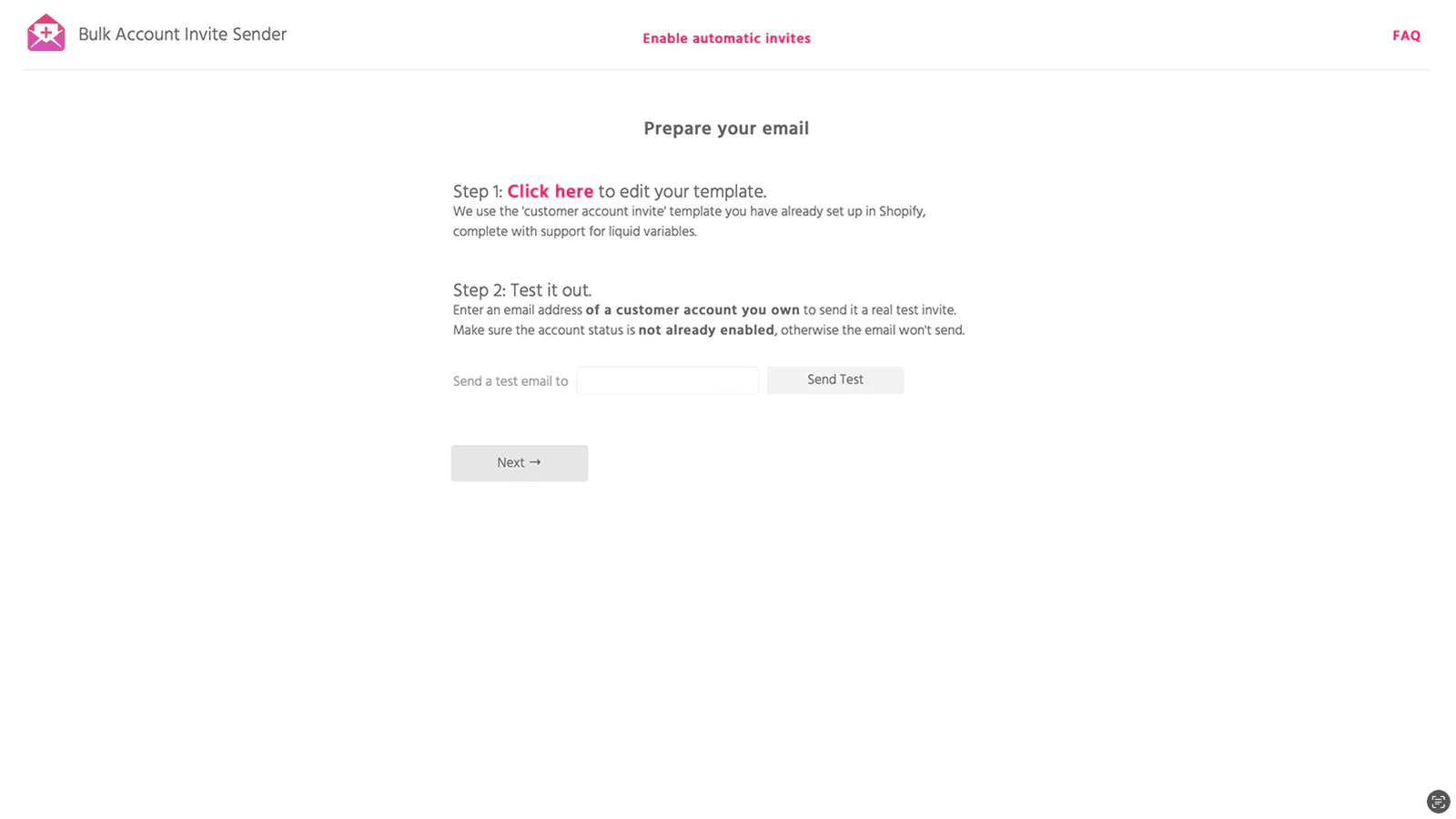BAIS Bulk Account Invites Send screenshot 2