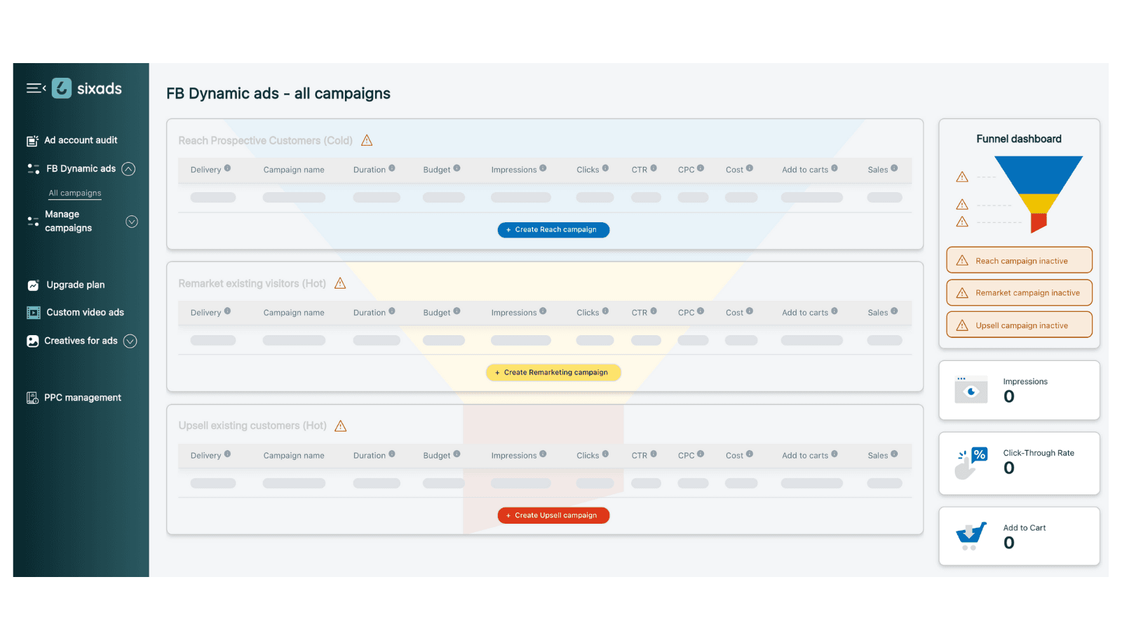 Sixads advertising automation screenshot 1