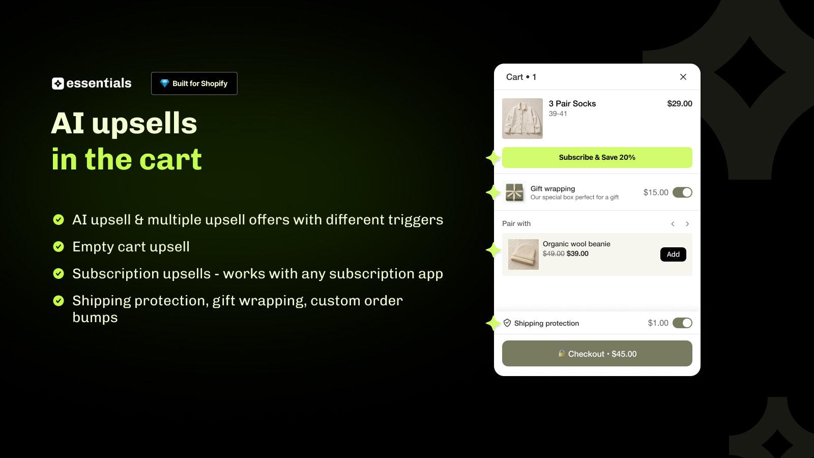 Essent Cart Drawer Cart Upsell screenshot 2