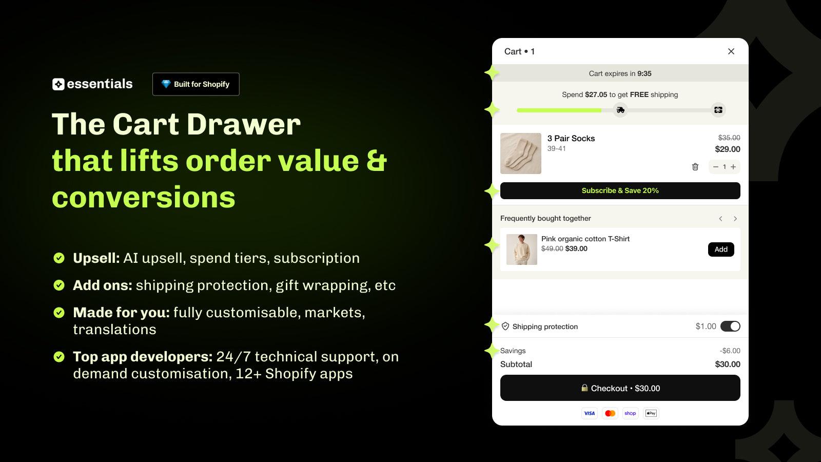 Essent Cart Drawer Cart Upsell screenshot 1