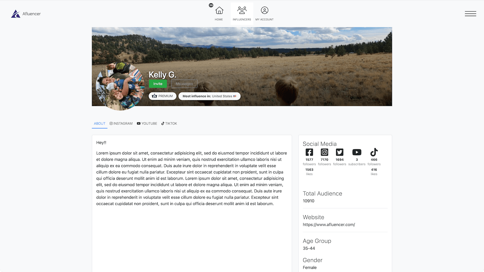Afluencer Influencer Collabs screenshot 2