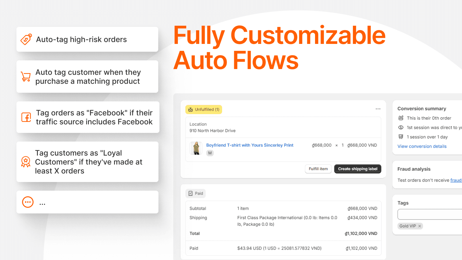 O: Auto Tag Order & Customer screenshot 1