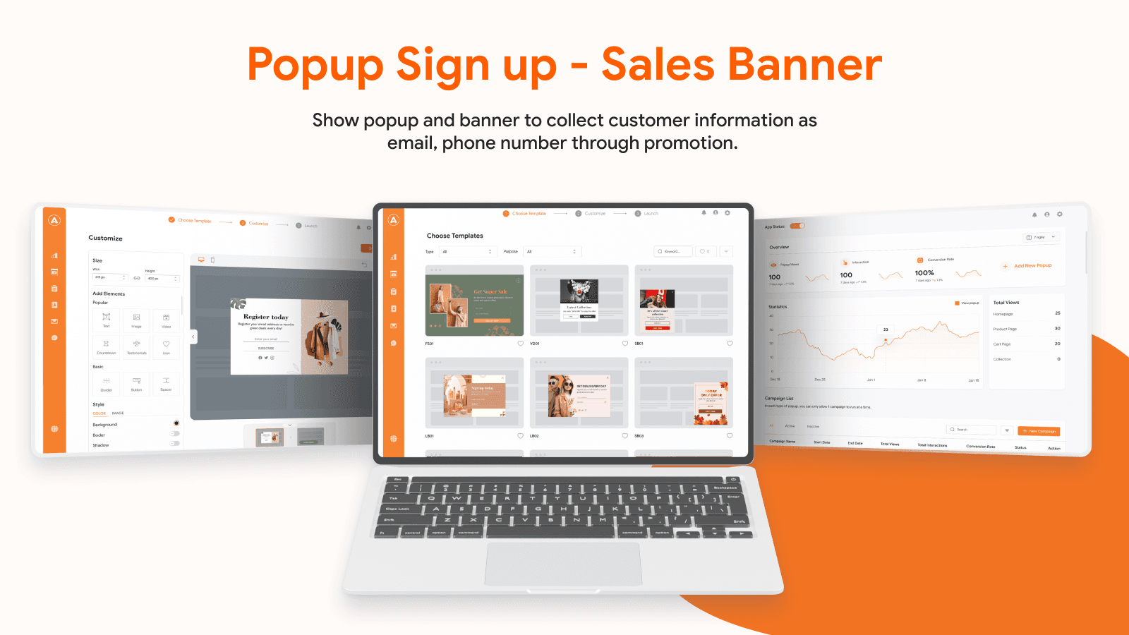 Popup Sign up ‑ Sales Banner screenshot 1