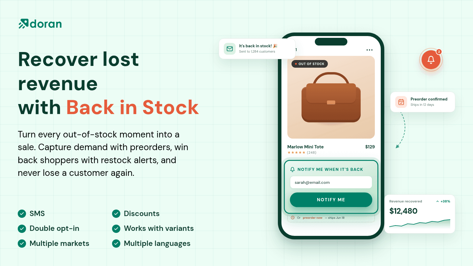 Doran Back in Stock | Preorder screenshot 1