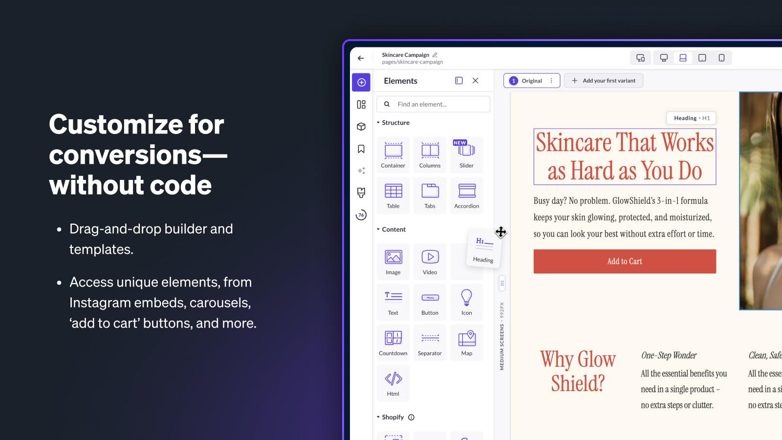 Shogun ‑ Landing Page Builder screenshot 2