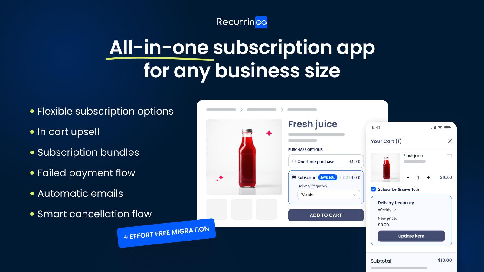 RecurrinGO! Subscriptions App screenshot 1