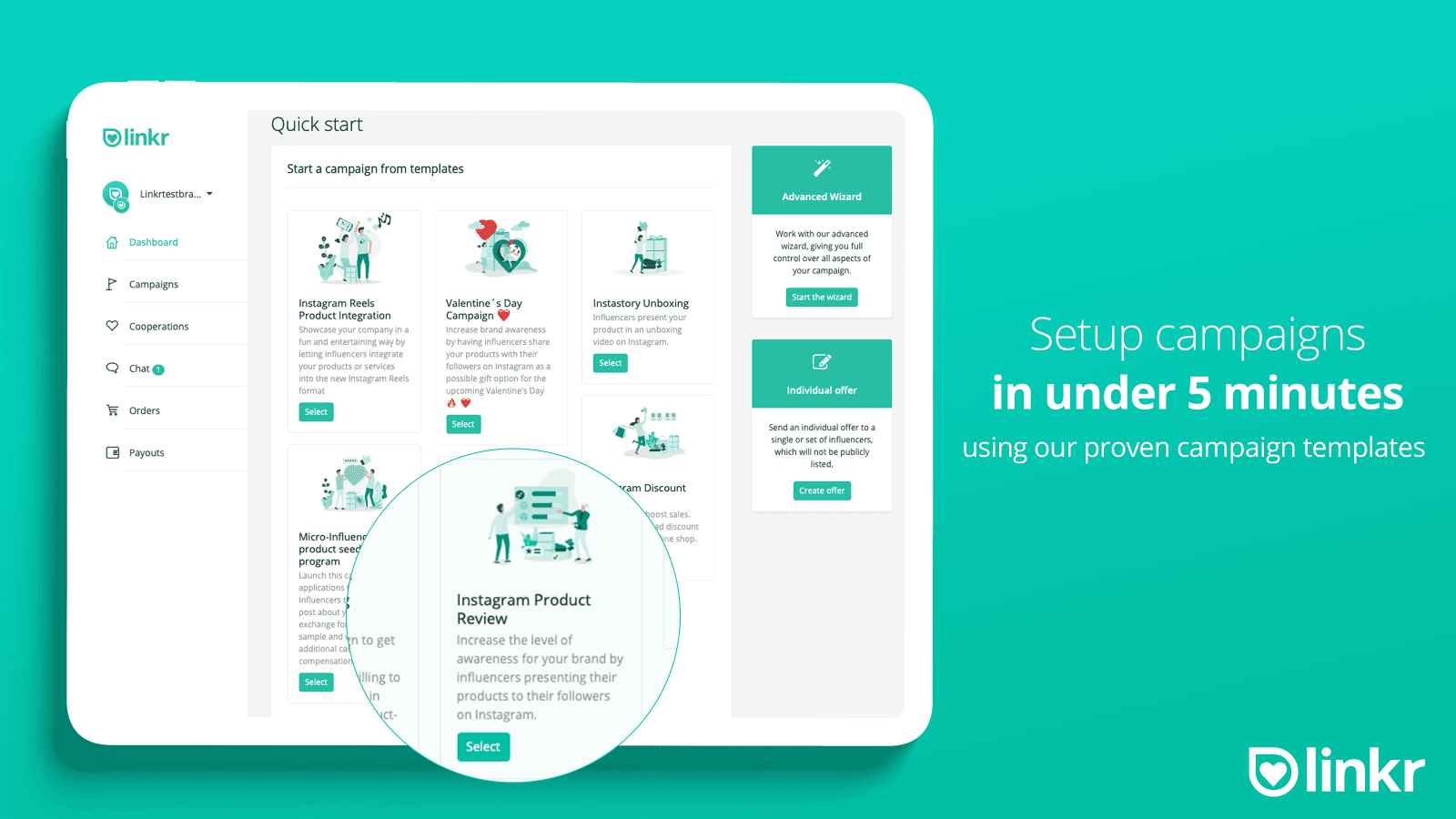 linkr ‑ Influencer Marketing screenshot 1