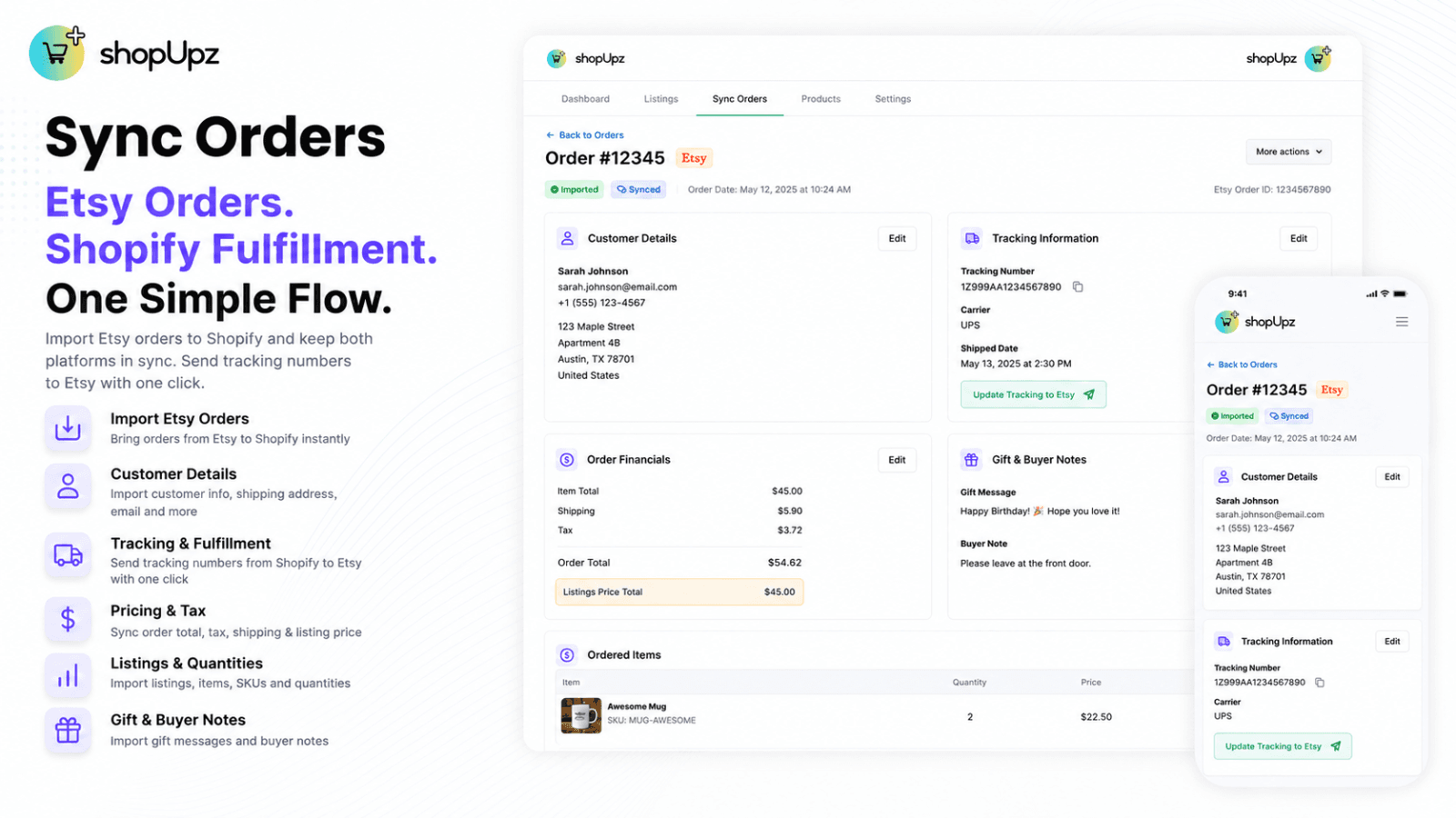 Etsy Integration by shopUpz screenshot 2