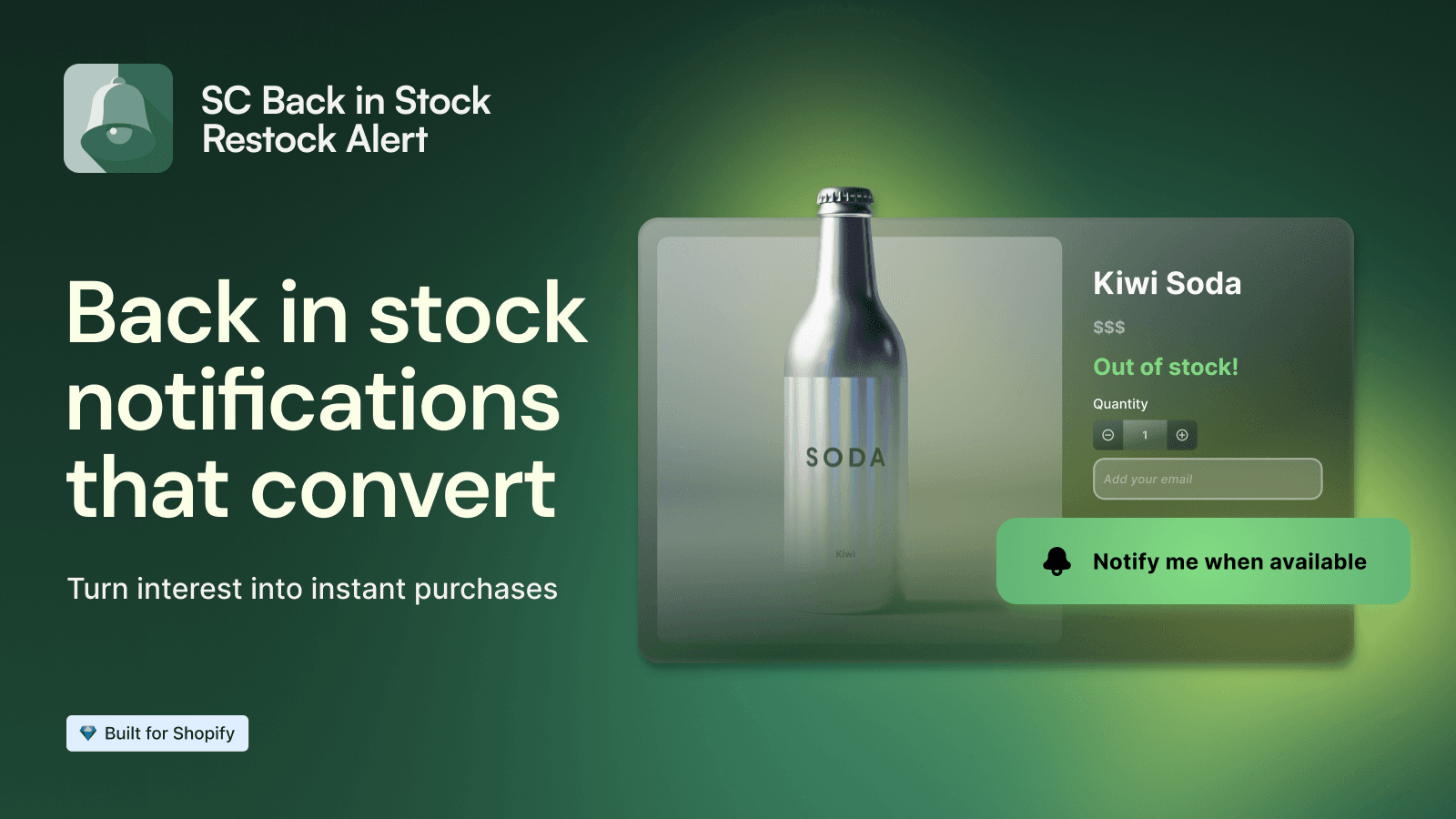 SC Back in Stock Notify Me screenshot 1