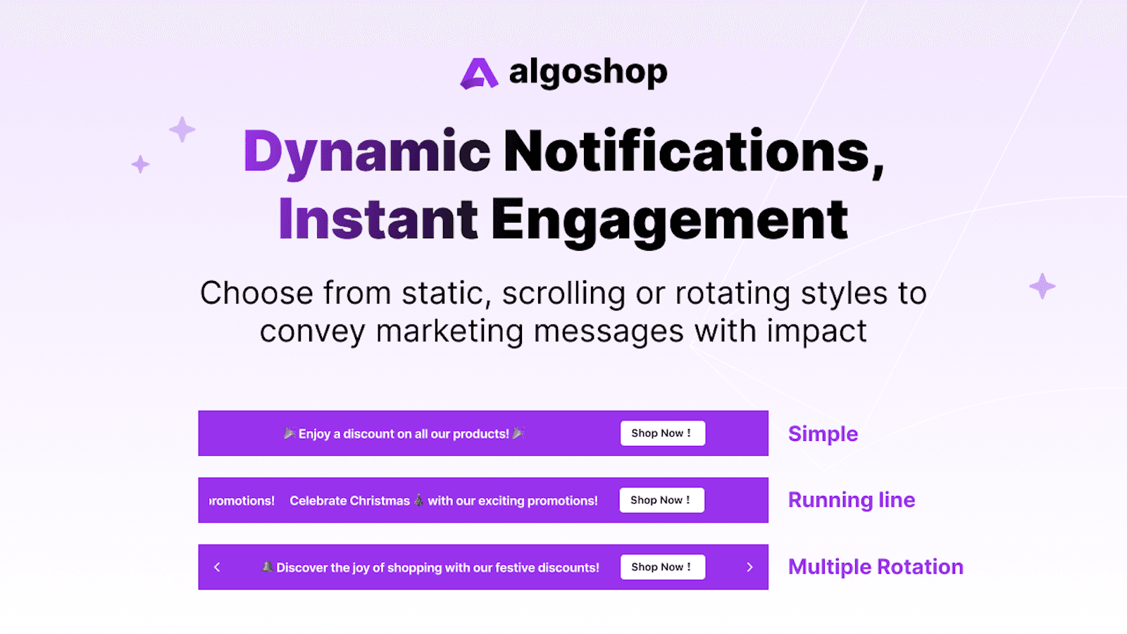 Algoshop Announcement Bar screenshot 2
