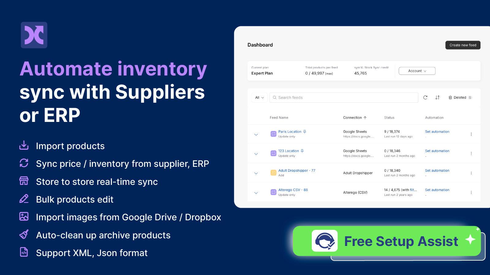 syncX: Stock Sync & Inventory screenshot 1