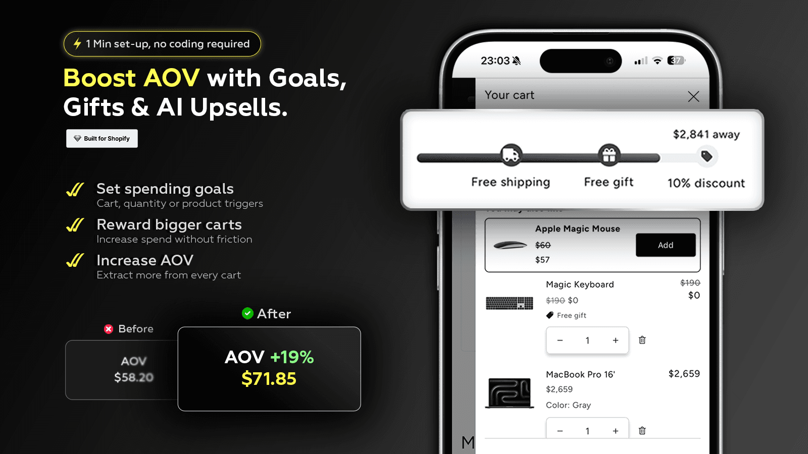 Goalify: Free Shipping Bar PRO screenshot 1