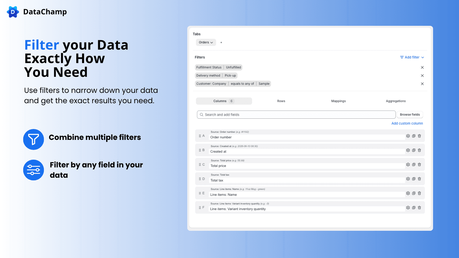 DataChamp Excel & CSV Export screenshot 2