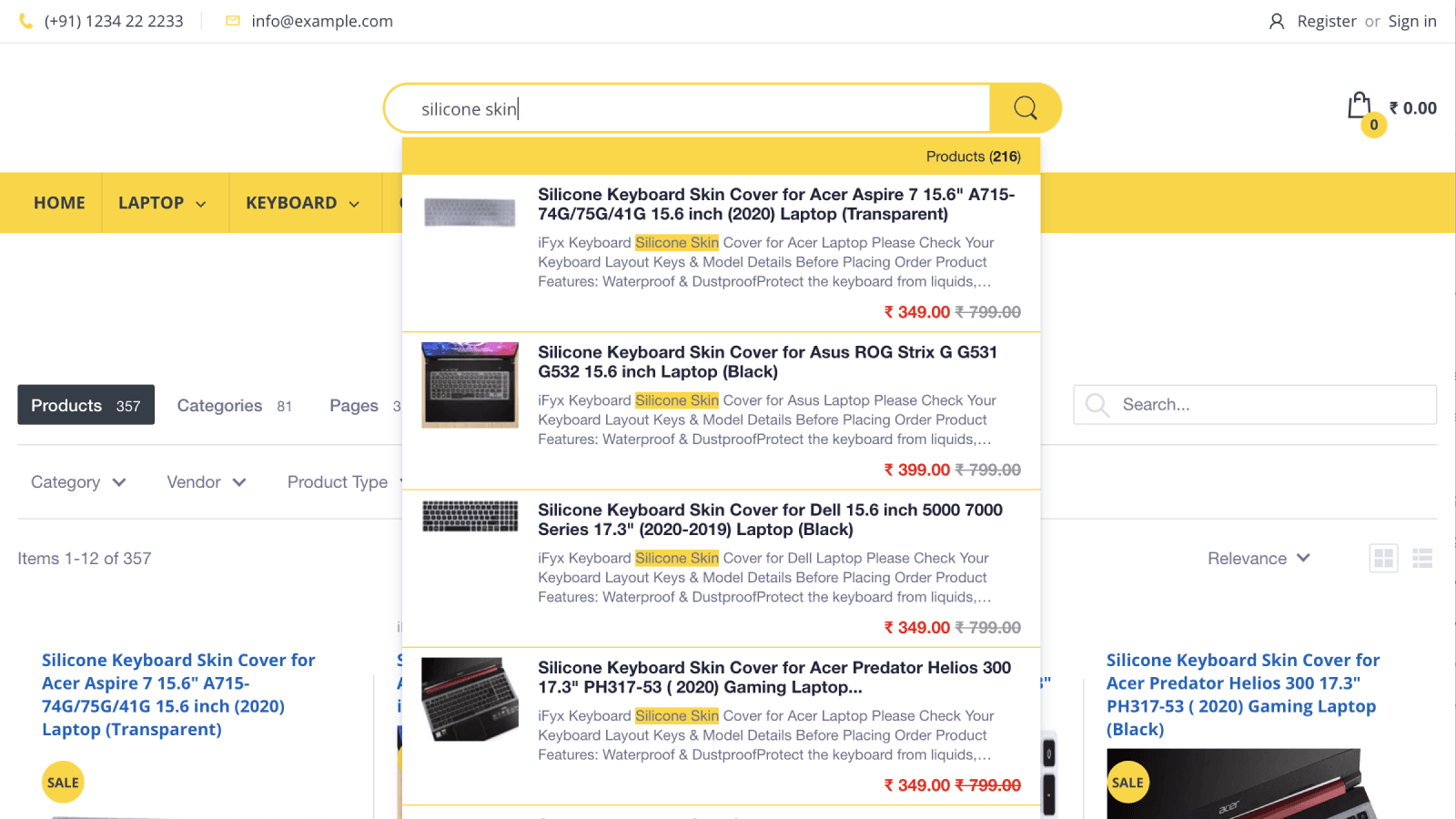 Omega Instant Search screenshot 1