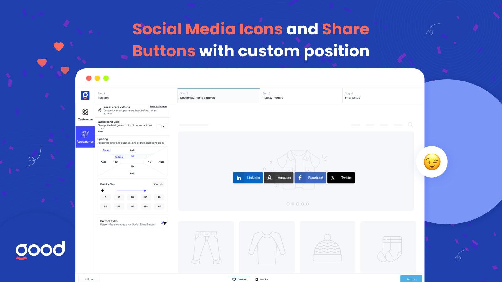 G Social Bar:Social Media Icon screenshot 2