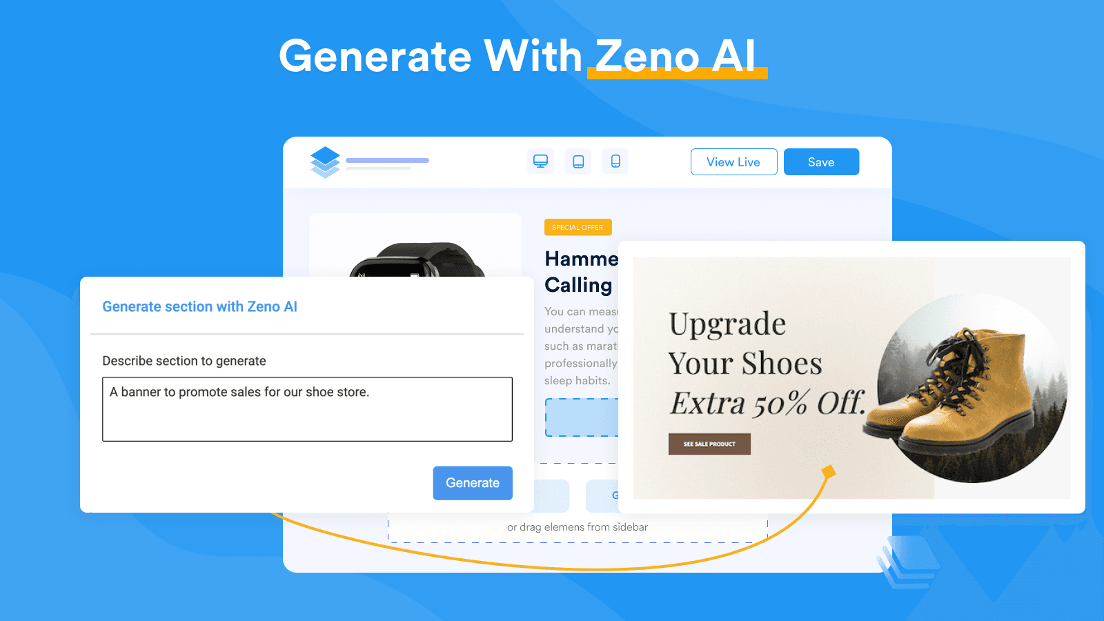 Zeno AI Landing PageBuilder screenshot 1