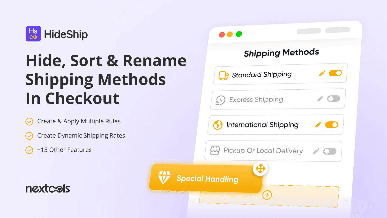 HideShip:Hide Shipping Methods screenshot 1