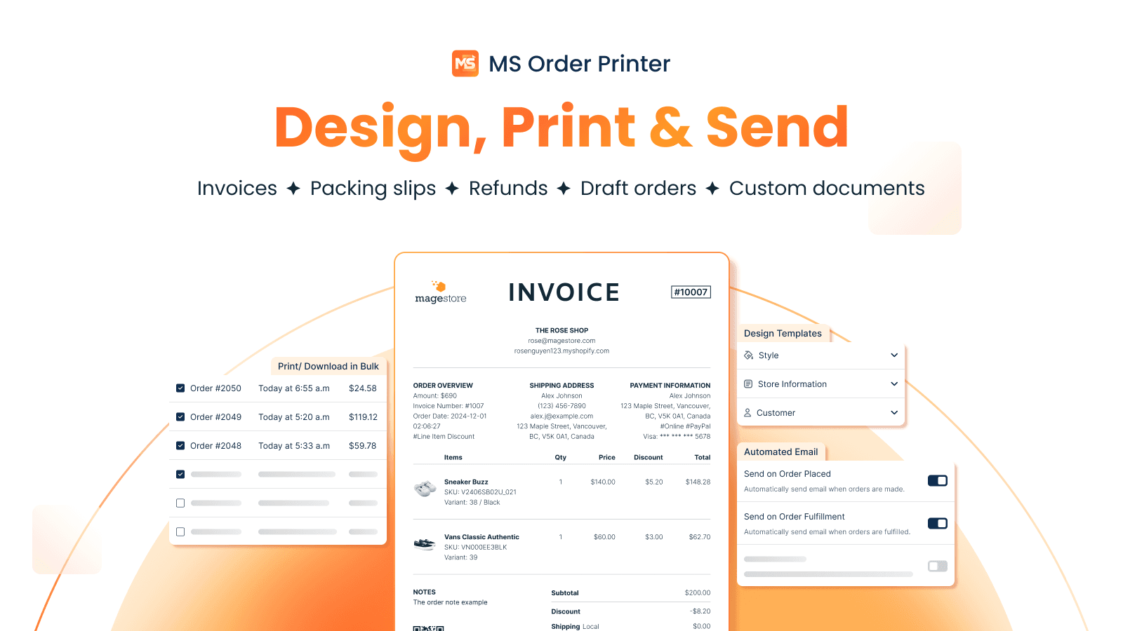 MS Order Printer ‑ PDF Invoice screenshot 1