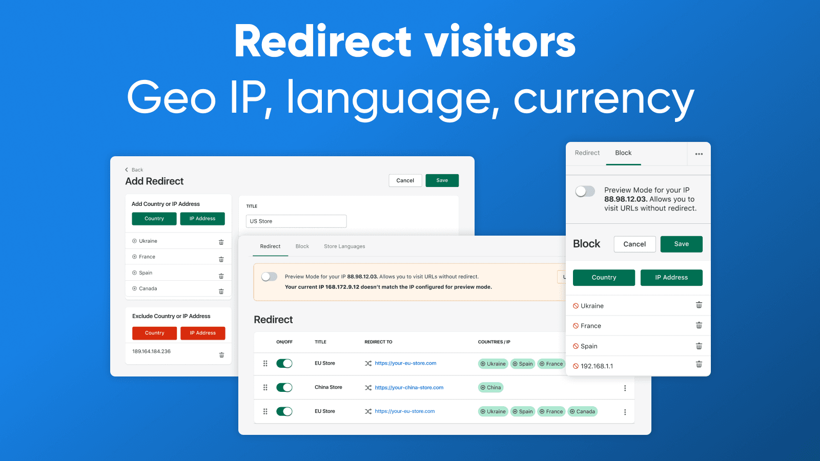 Geolocation Redirects Geo:Pro screenshot 2