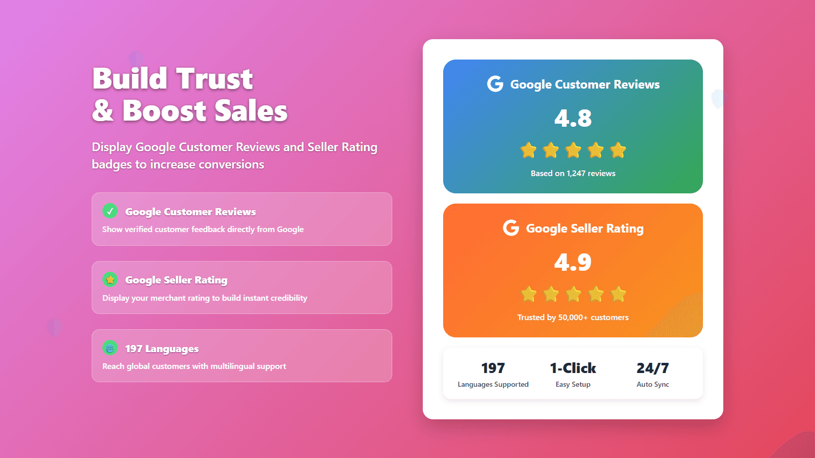 Google Reviews Trust Badges HP screenshot 2